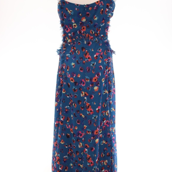 Jason Wu- Blue Leopard Midi Dress - Size 14 - Picture 7 of 12
